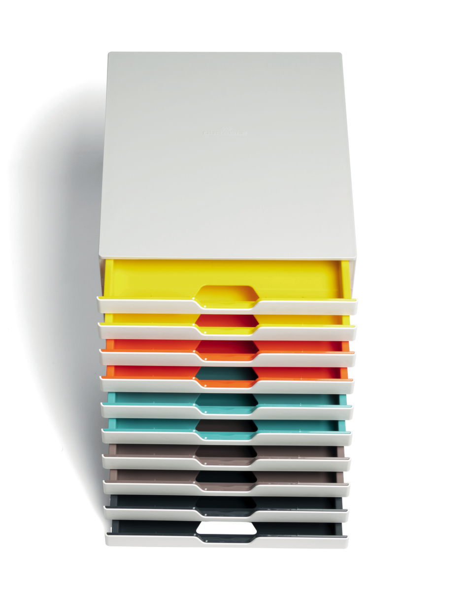 Durable Schubladenbox VARICOLOR® MIX in weiß, für DIN A4/DIN C4/Folio Standard 3 ZOOM