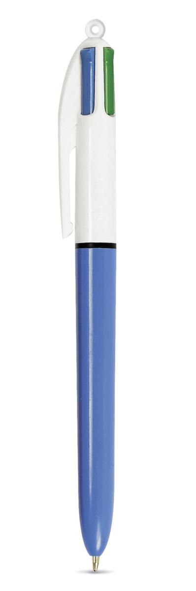 BIC® Mehrfarbkugelschreiber, Schriftfarbe schwarz/rot/blau/grün, Schaft blau/weiß Standard 1 ZOOM