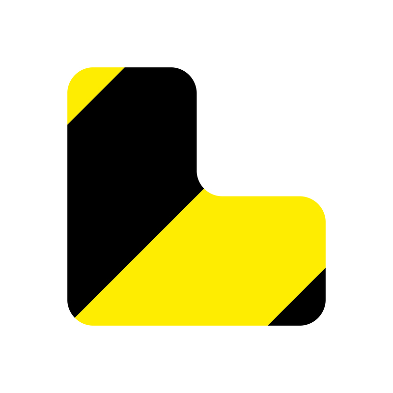 EICHNER Klebesymbol, L-Form, gelb/schwarz Standard 1 ZOOM