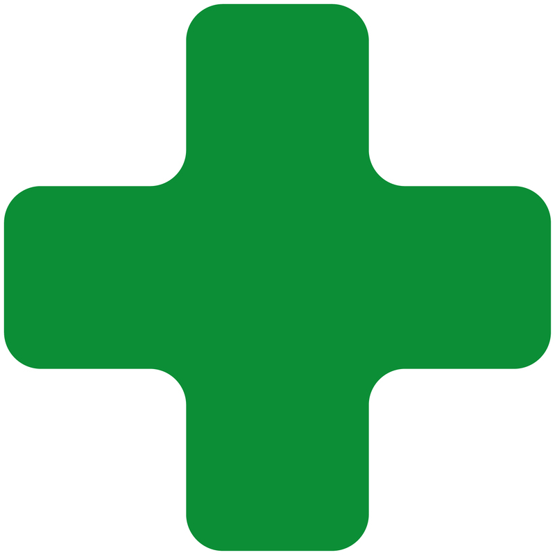 EICHNER Klebesymbol, Plus, grün Standard 1 ZOOM