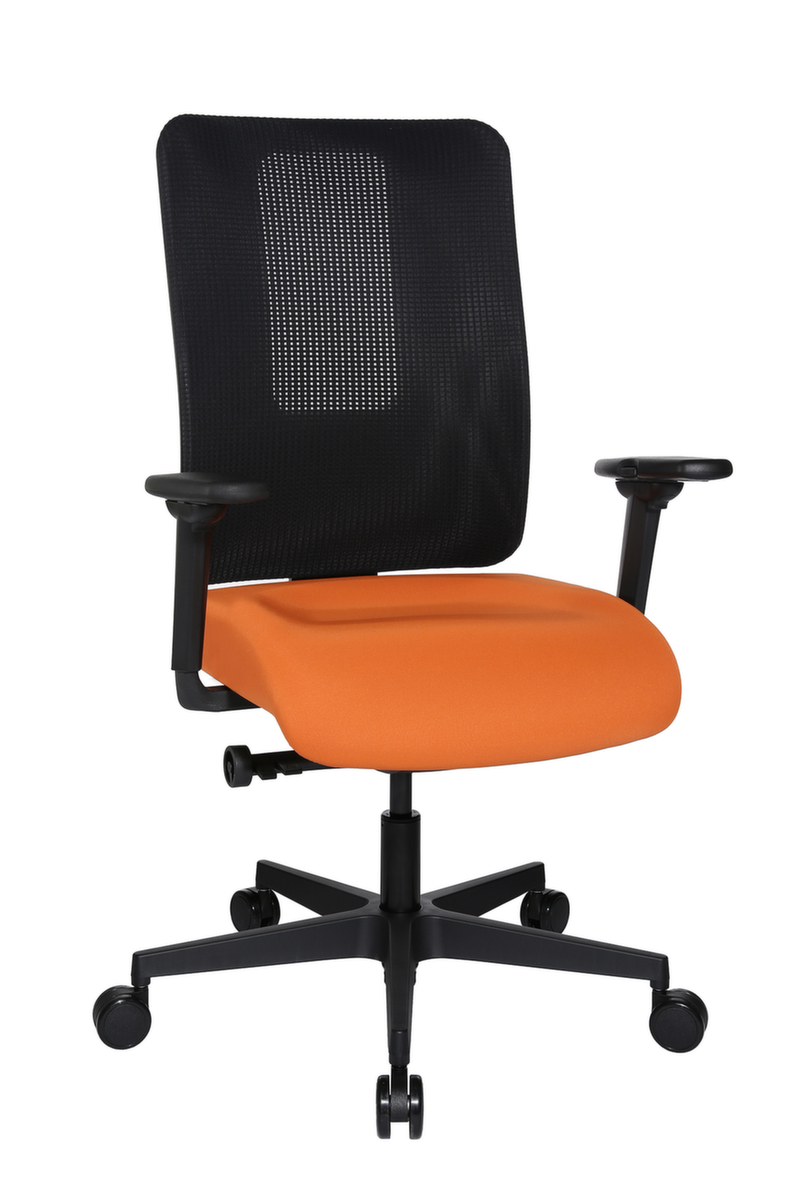 Topstar Bürodrehstuhl Sitness Open X (N) Deluxe inkl. AL "TW2" mit Schiebesitz, Netzrückenlehne, orange Standard 6 ZOOM