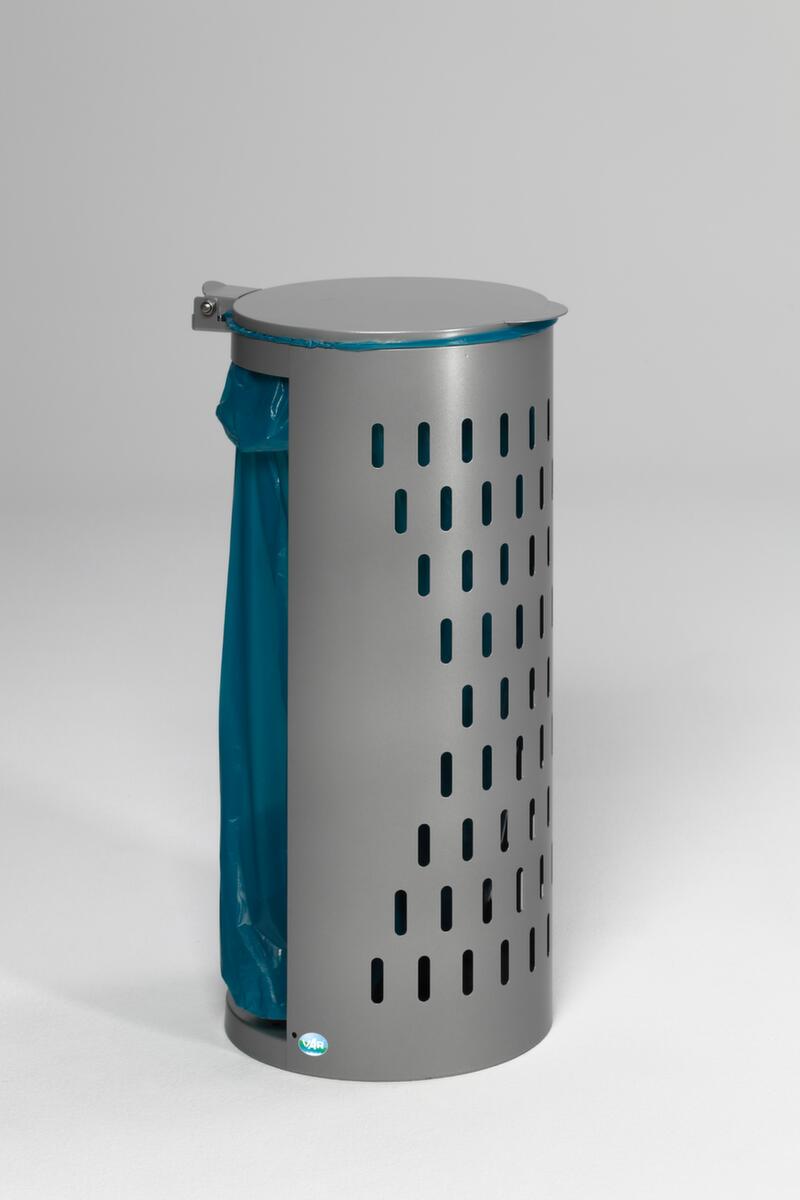 Lochblech-Müllsackständer, für 120-Liter-Säcke, silber, Deckel silber Standard 1 ZOOM