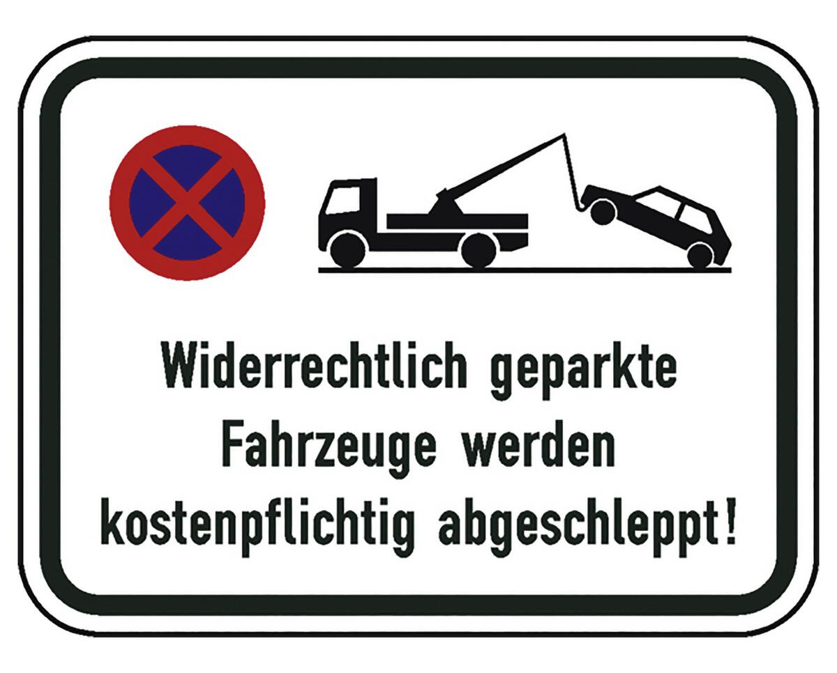 Parkplatzschild SafetyMarking® Halteverbot/"Widerrechtlich parkende Fahrzeuge..." Standard 1 ZOOM