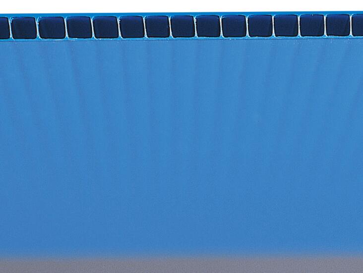 Faltbarer Sichtlagerkasten, blau, Tiefe 380 mm, Polypropylen Detail 1 ZOOM