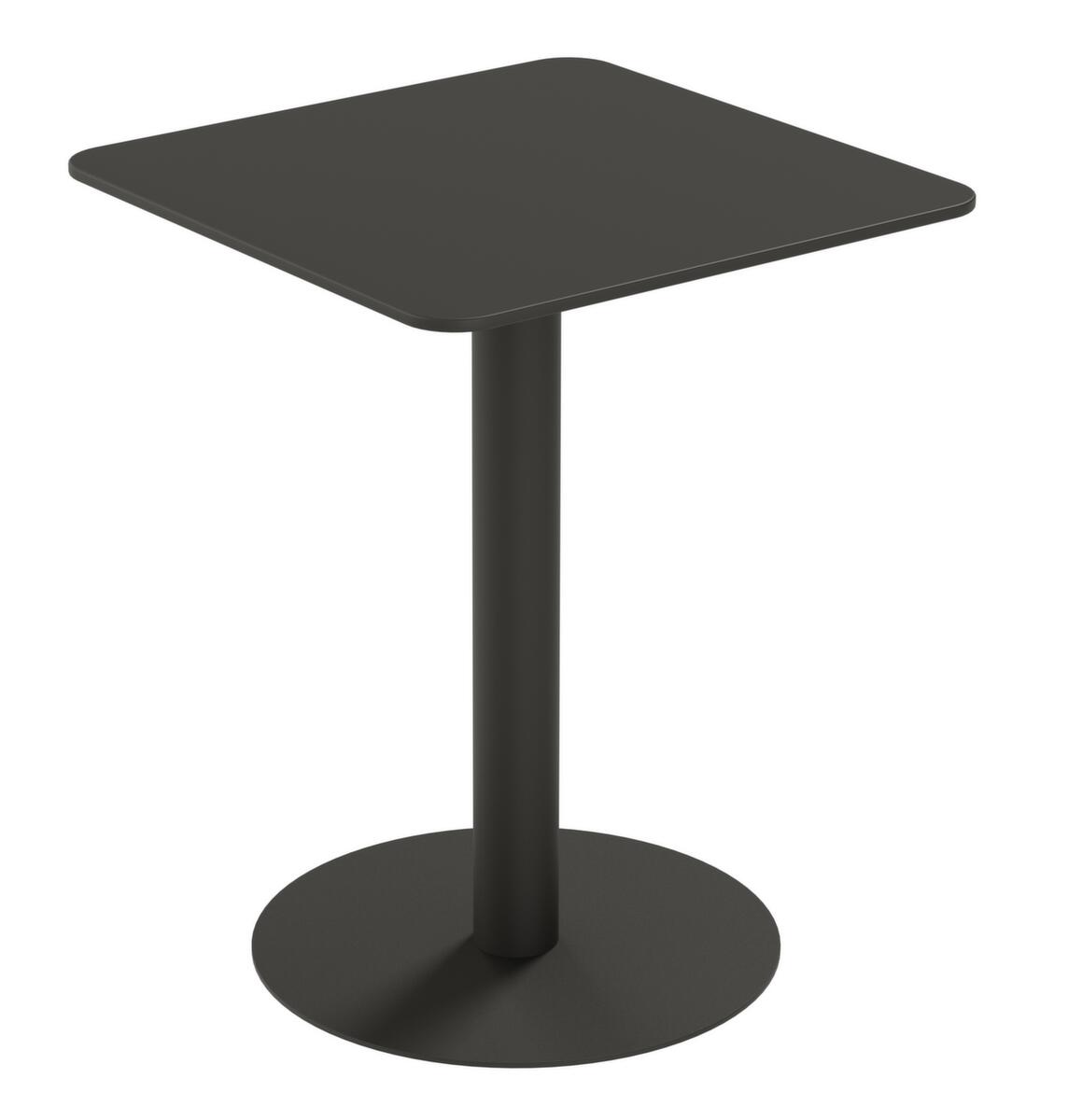 Paperflow Wetterfester Outdoor-Tisch Cross, Breite x Tiefe 600 x 600 mm, Platte schwarz Standard 1 ZOOM