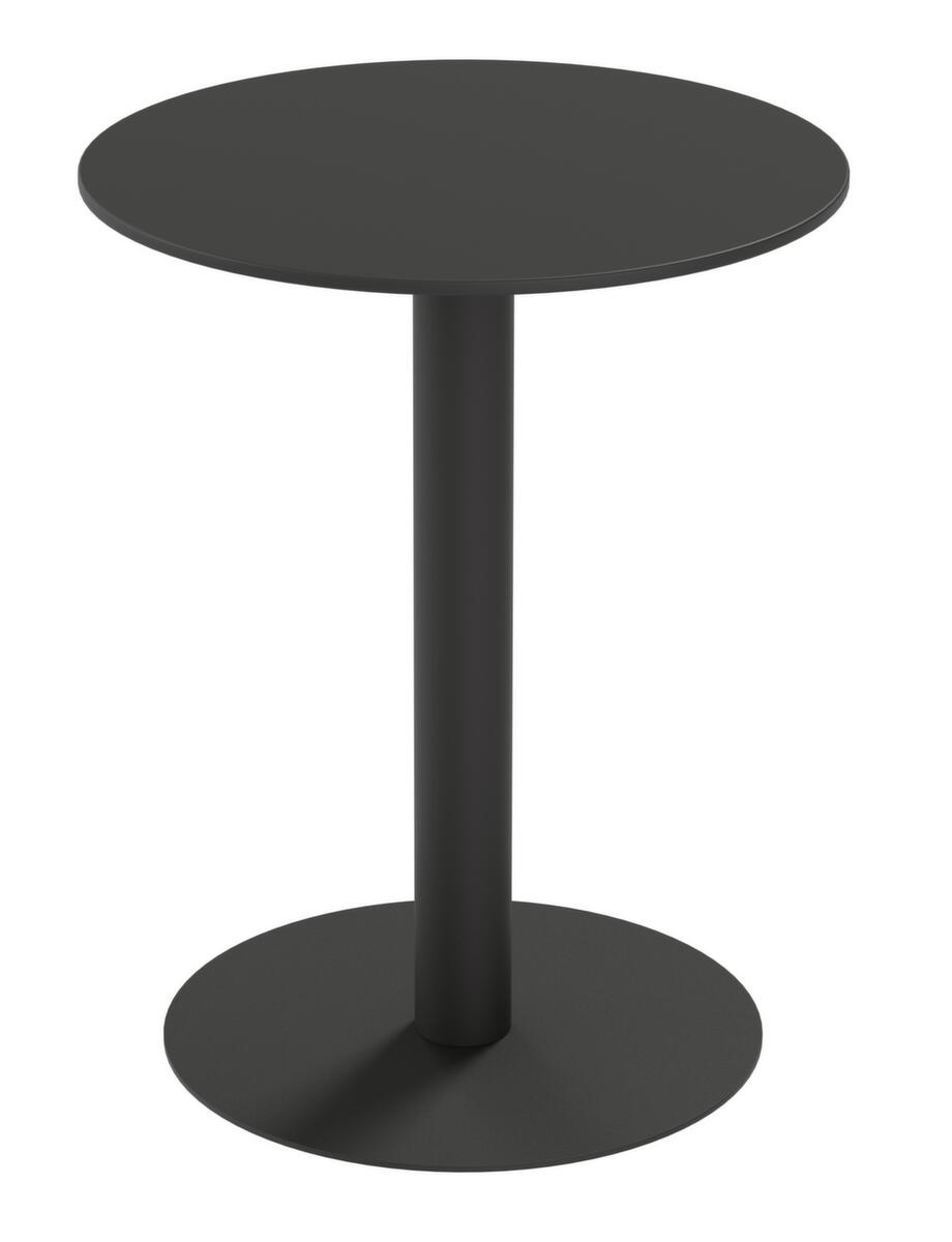 Paperflow Wetterfester Outdoor-Tisch Cross, Ø 600 mm, Platte schwarz Standard 1 ZOOM