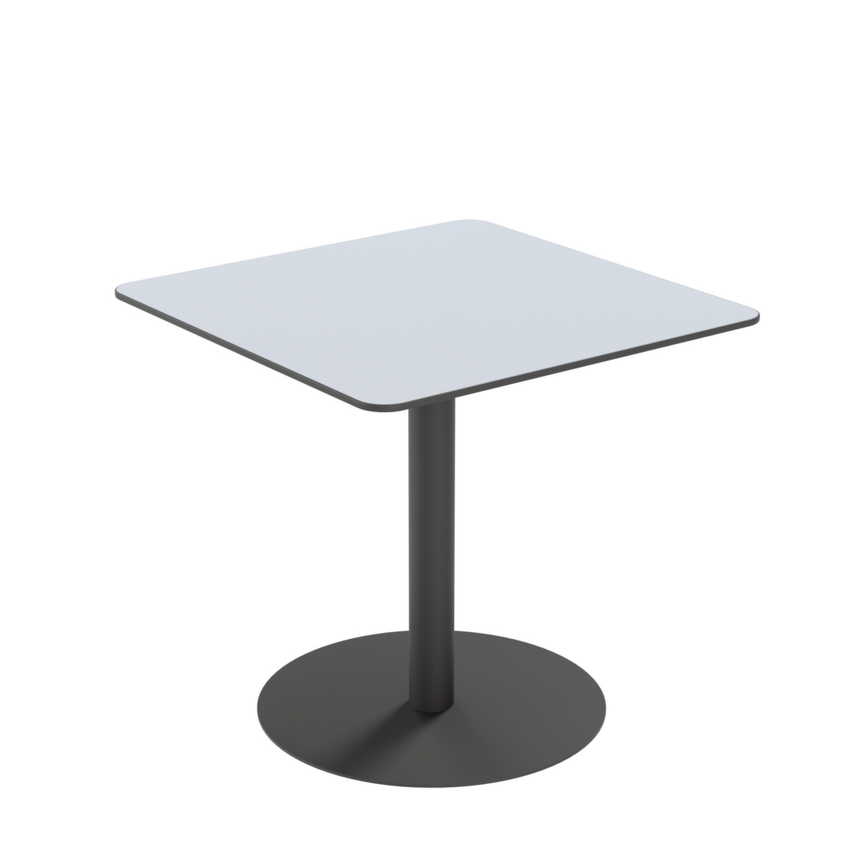 Paperflow Wetterfester Outdoor-Tisch Cross, Breite x Tiefe 800 x 800 mm, Platte grau Standard 1 ZOOM