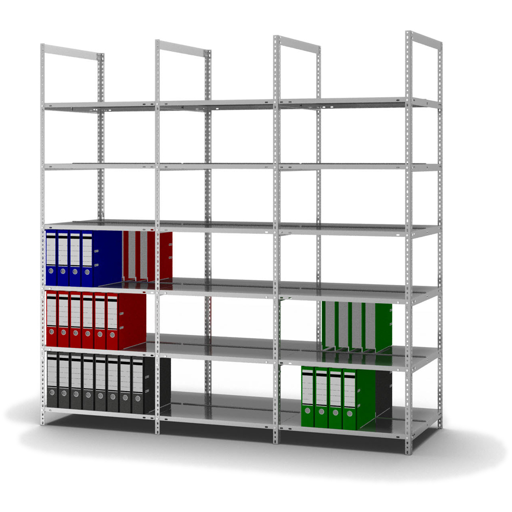 hofe Akten-Schraubregal Anbaufeld, 6 Böden, mit korrosionsschützender Zinkbeschichtung Standard 3 ZOOM