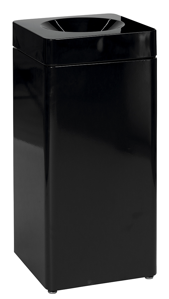 Selbstlöschender Wertstoffbehälter probbax®, 40 l, schwarz, Kopfteil schwarz Standard 1 ZOOM