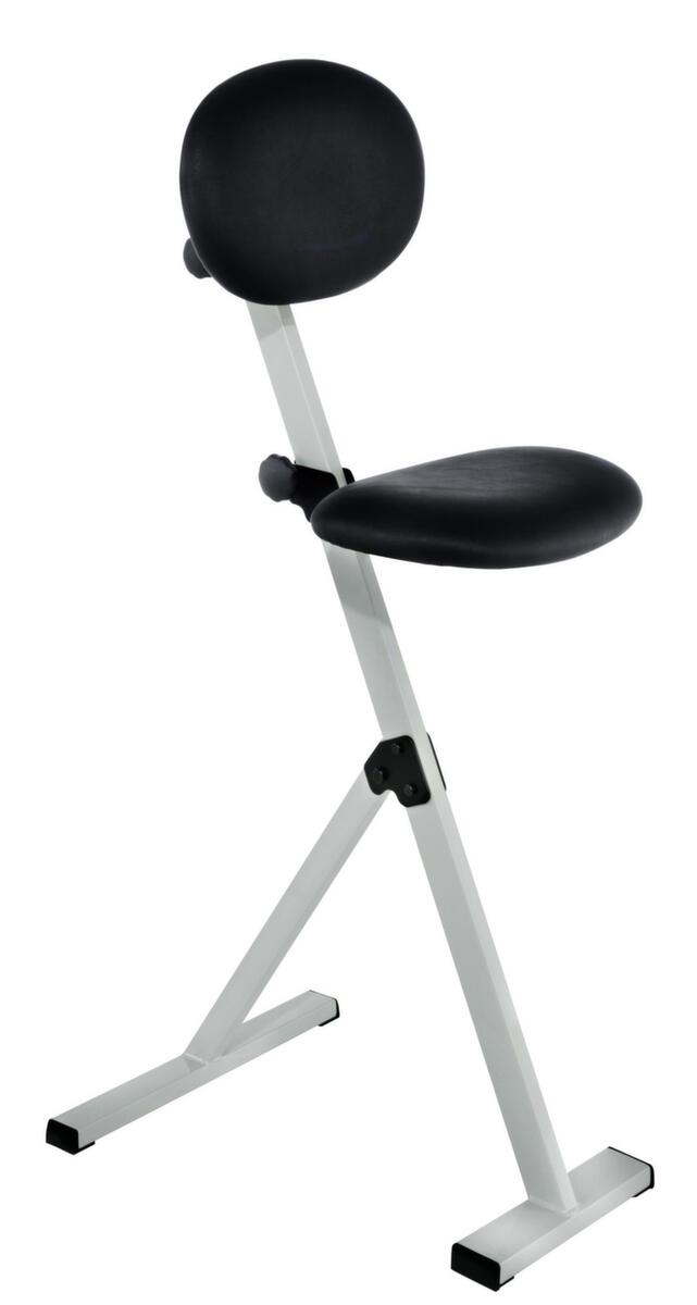 Kappes Klappbare Stehhilfe ErgoPlus® mit Rückenlehne, Sitzhöhe 550 - 900 mm, Sitz schwarz