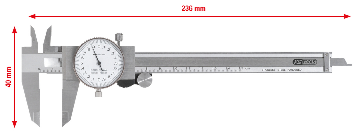 KS Tools Uhren-Messschieber Standard 2 ZOOM