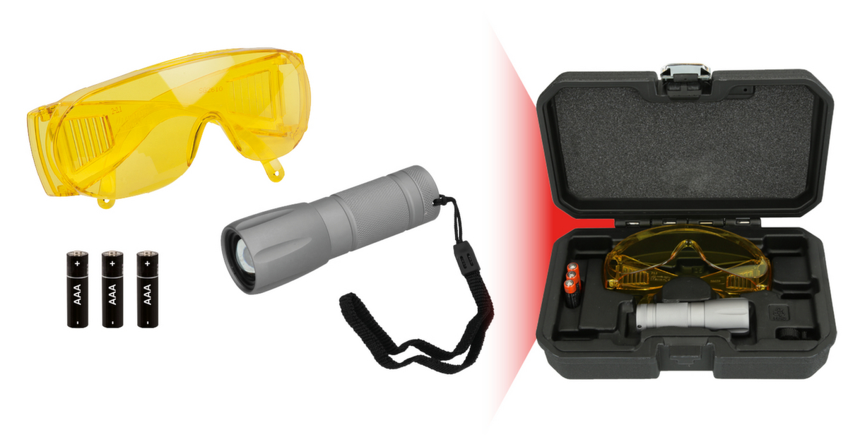 KS Tools UV-Lecksuch-Taschenlampen-Satz Standard 3 ZOOM