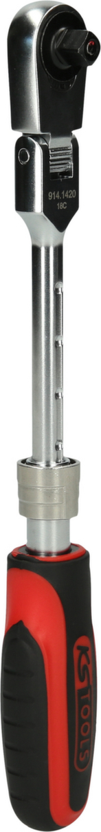 KS Tools 1/4" SlimPOWER Teleskop-Gelenk-Umschaltknarre Standard 3 ZOOM