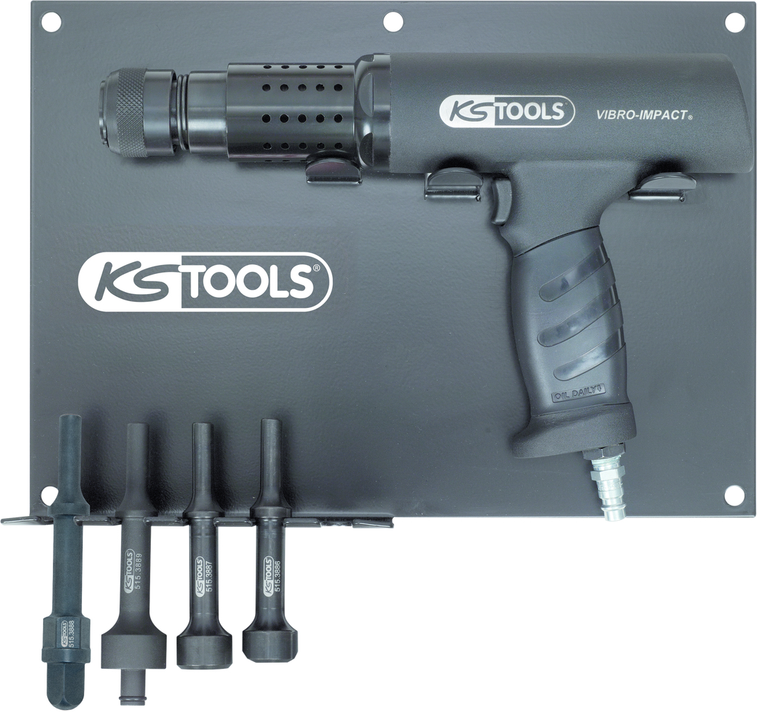 KS Tools Vibro-Impact Druckluft-Meißelhammer-Satz Standard 3 ZOOM