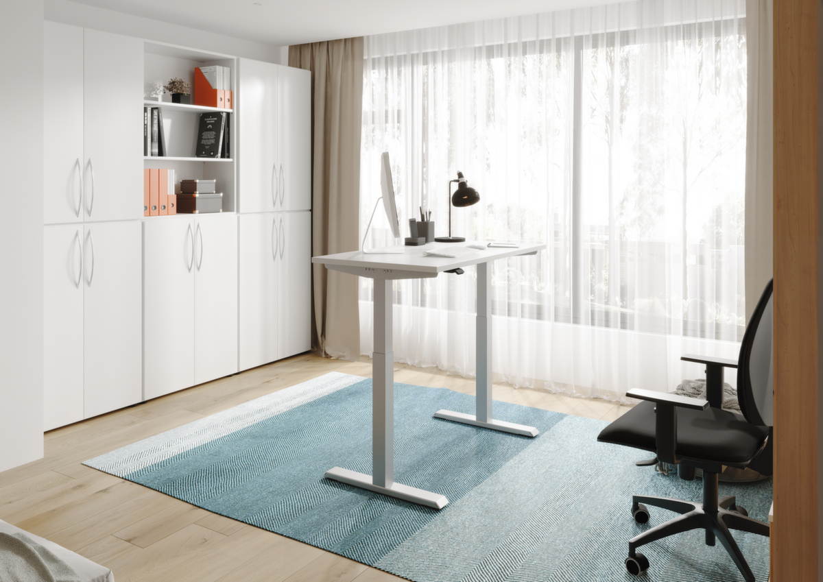 Elektrisch höhenverstellbarer Steh-Sitz-Schreibtisch Mini Office XMST612 Milieu 3 ZOOM