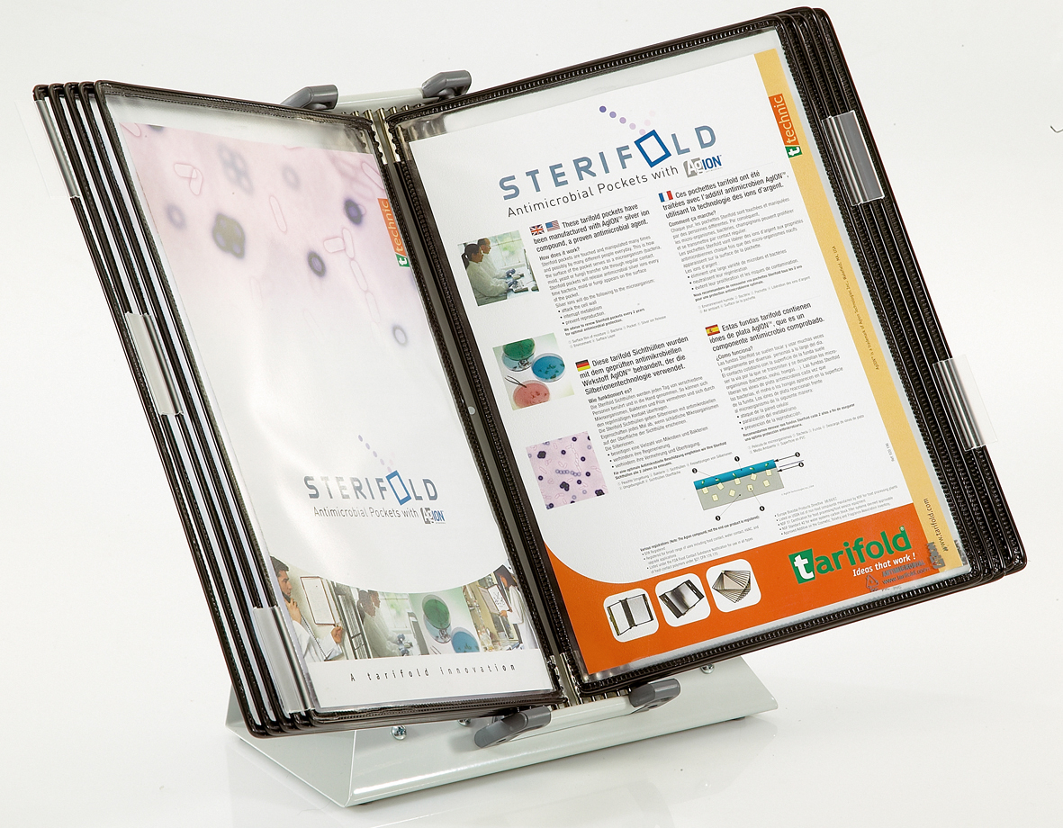 tarifold Antibakterielles Sichttafel-System, mit 10 Sichttafeln in DIN A4 Standard 2 ZOOM