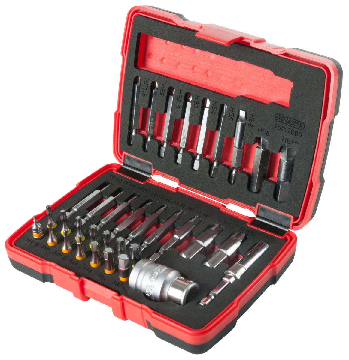 KS Tools 1/4" + 10 mm Torx- und Innensechskant-Schrauben-Ausdreher-Satz Standard 5 ZOOM