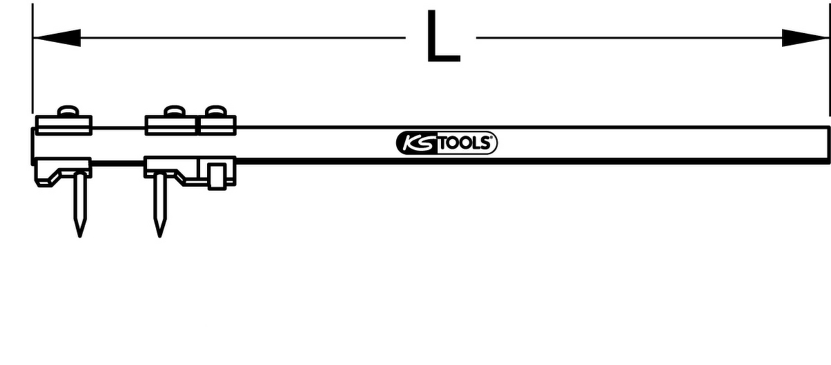 KS Tools Präzisions-Stangenzirkel Standard 3 ZOOM
