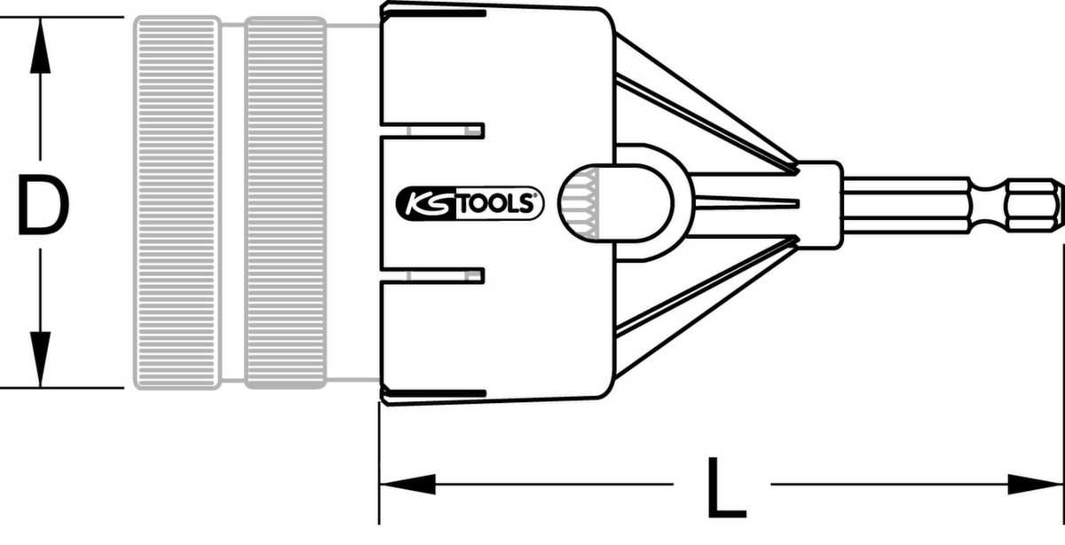 KS Tools Adapter für Rohr-Entgrater Standard 4 ZOOM