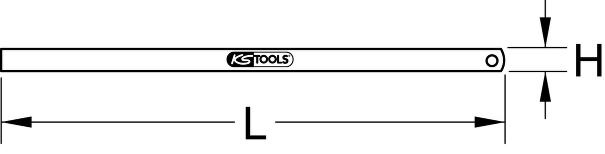 KS Tools Flexibler Stahlmaßstab Technische Zeichnung 1 ZOOM
