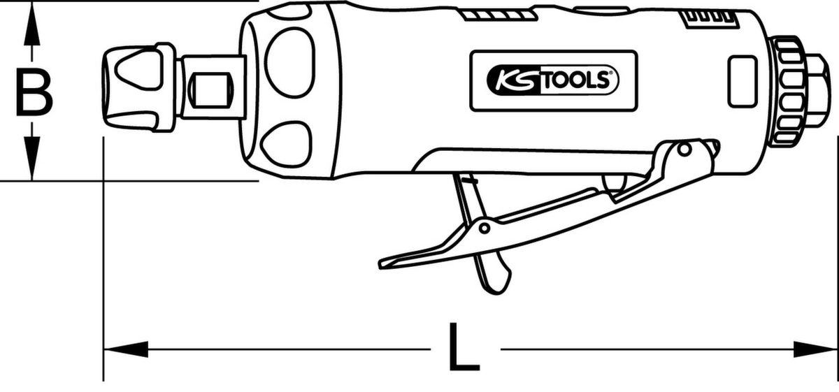 KS Tools Druckluft-Stabschleifer Standard 9 ZOOM