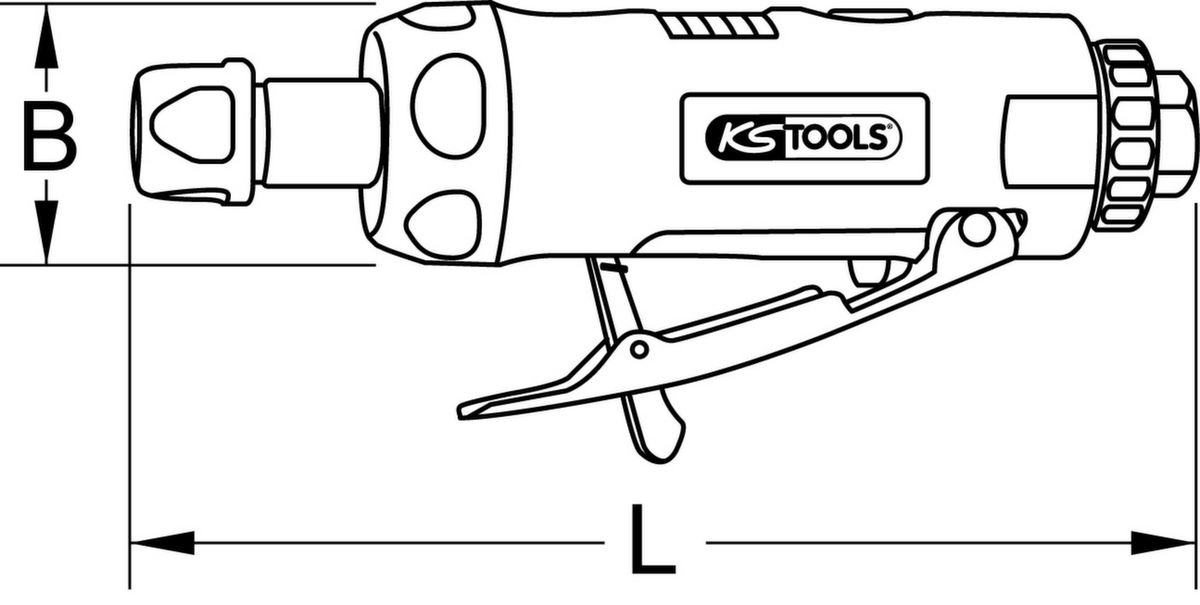KS Tools SlimPOWER Mini-Druckluft-Stabschleifer Standard 9 ZOOM