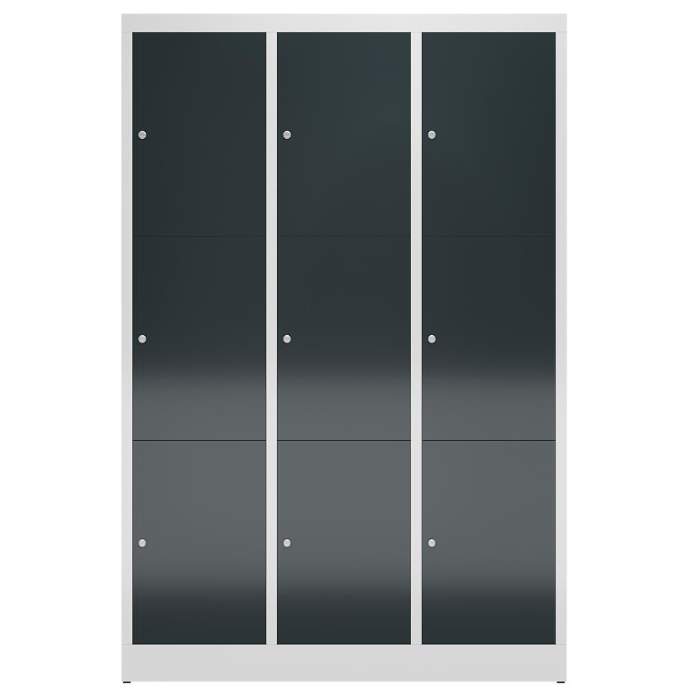 Schließfachschrank ClassiX, 9 Fächer Standard 2 ZOOM