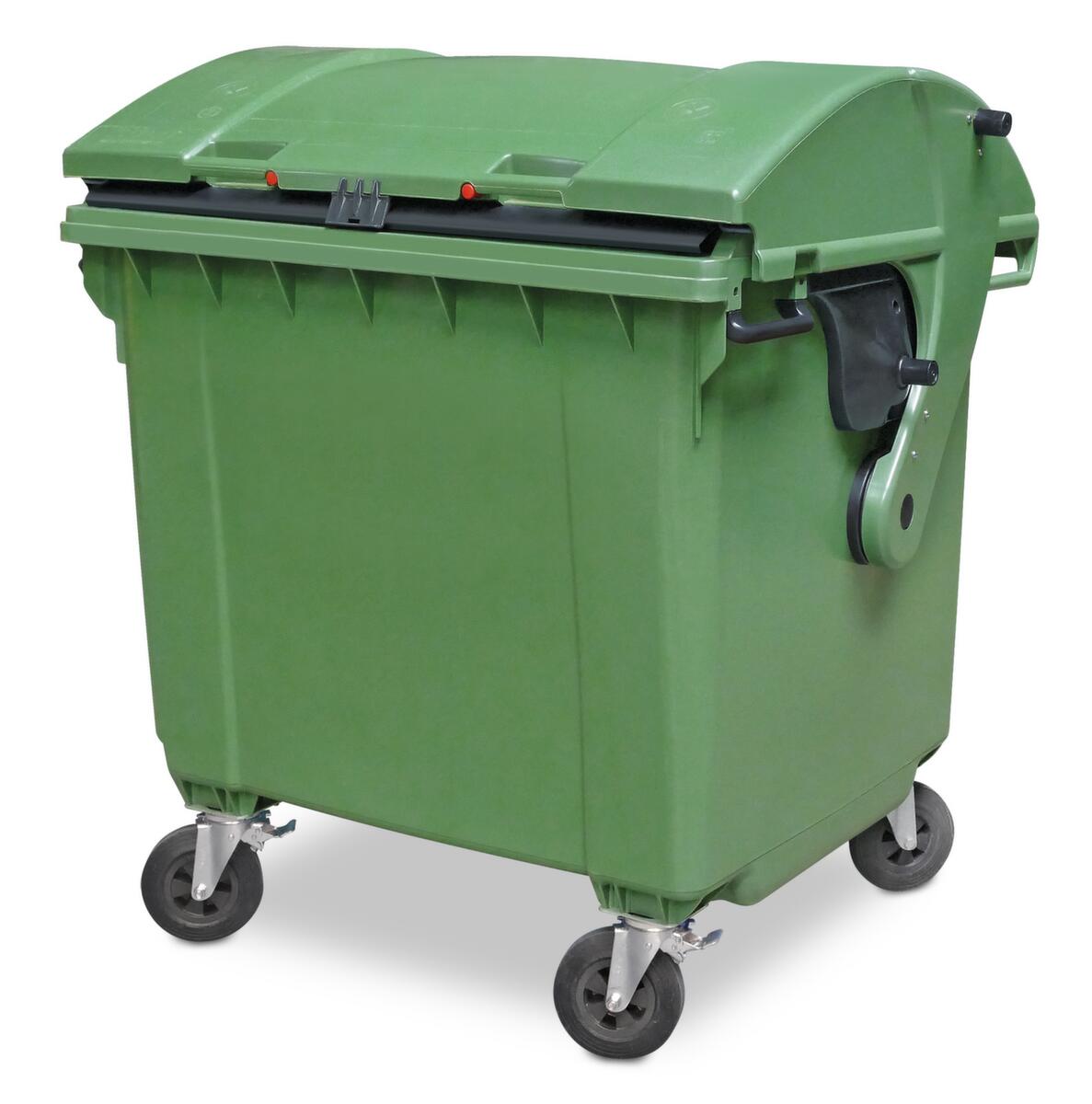 Müllcontainer mit Schiebedeckel, 1100 l, grün Standard 1 ZOOM