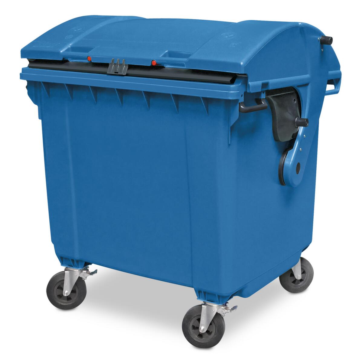 Müllcontainer mit Schiebedeckel, 1100 l, blau Standard 1 ZOOM