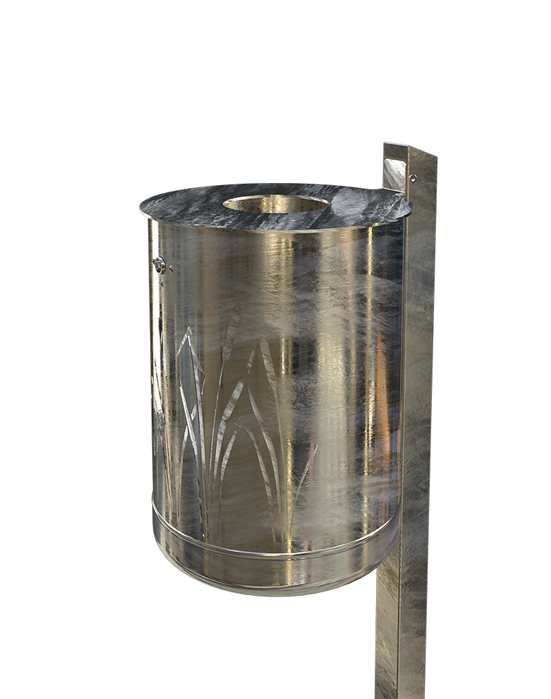 Abfallbehälter im Schilf-Design Standard 1 ZOOM