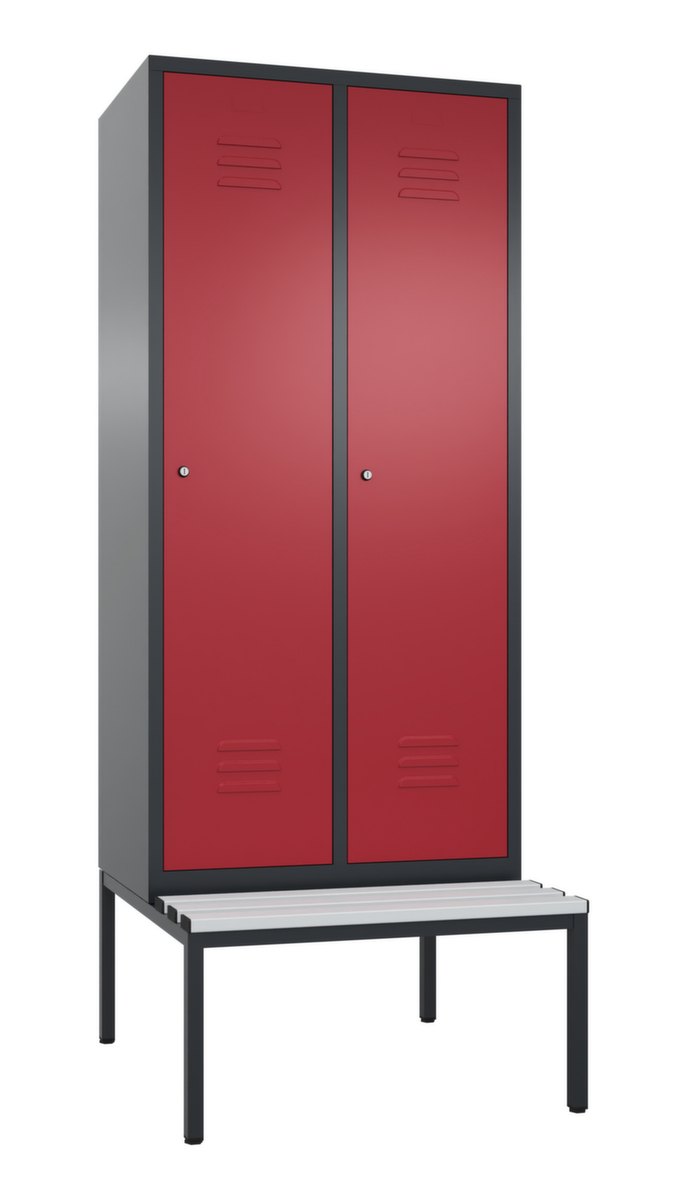 C+P Sitzbankschrank Classic mit 2 Abteilen, Abteilbreite 400 mm