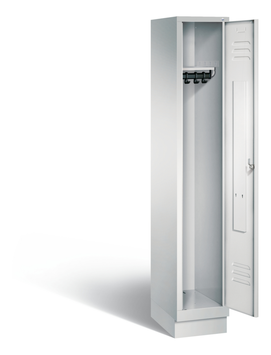 C+P Garderobenschrank Classic mit 1 Abteil - glatte Tür, Abteilbreite 300 mm Standard 3 ZOOM