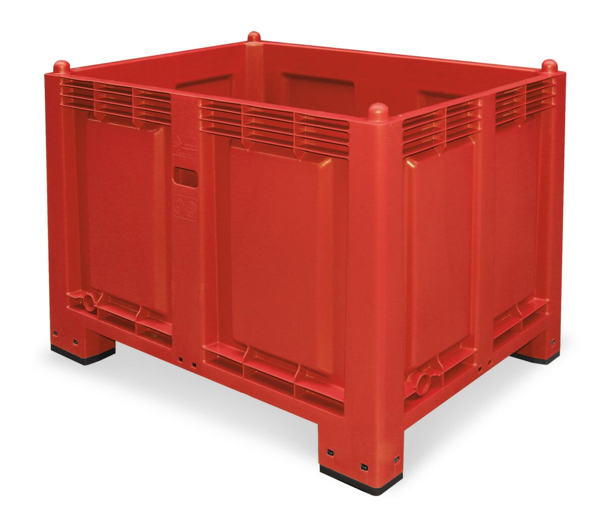 Großbehälter, Inhalt 550 l, rot, 4 Füße Standard 1 ZOOM