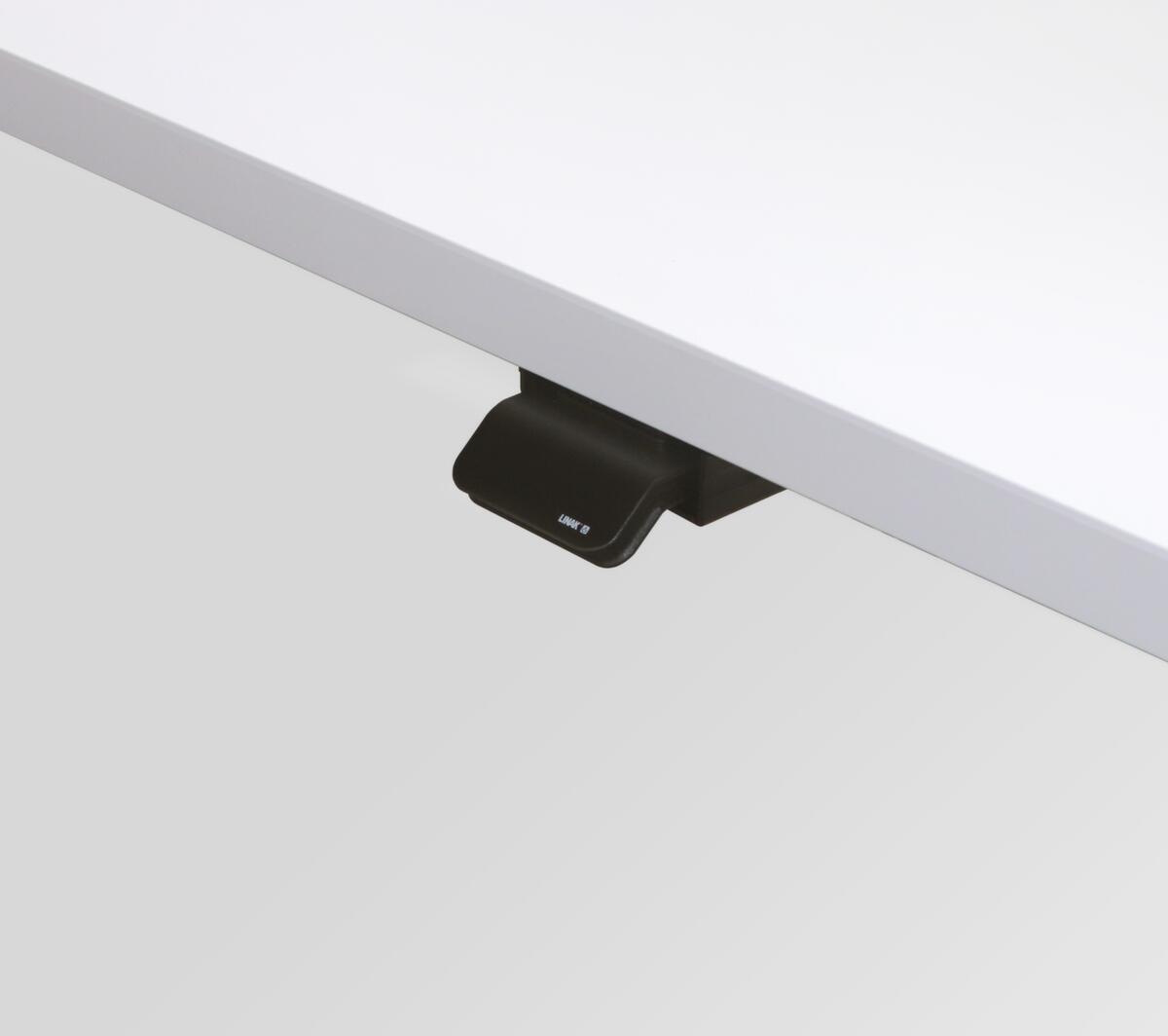 Elektrisch höhenverstellbarer Konferenztisch, Breite x Tiefe 2200 x 1030 mm, Platte Ahorn Detail 2 ZOOM