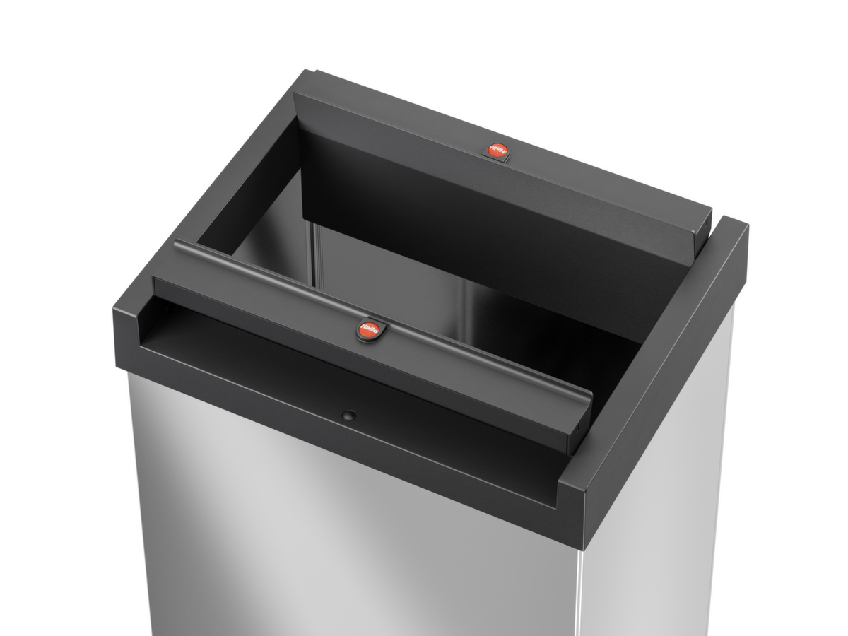 Hailo Abfallbehälter mit selbstschließendem Schwingdeckel Detail 1 ZOOM