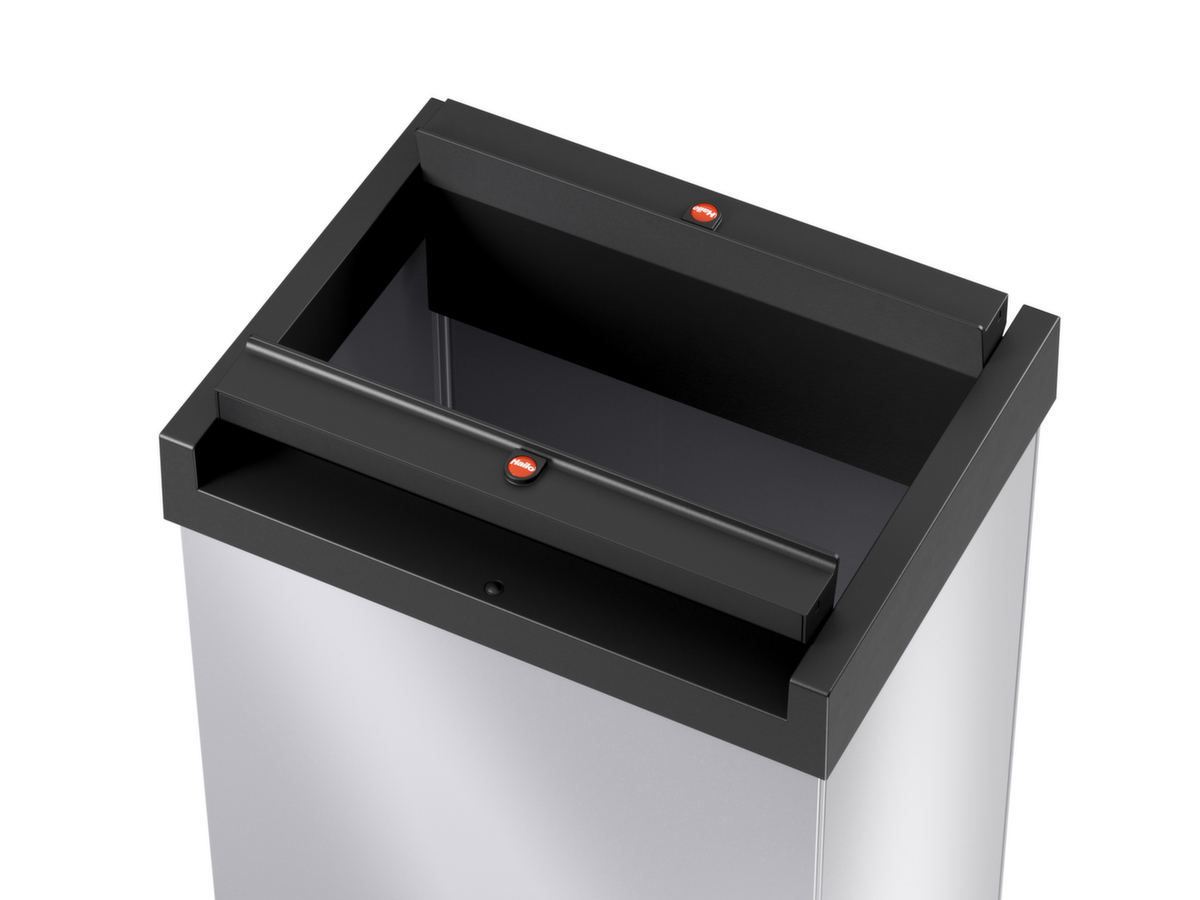 Hailo Abfallbehälter Big-Box Swing XL mit selbstschließendem Schwingdeckel, 52 l, silber Detail 1 ZOOM