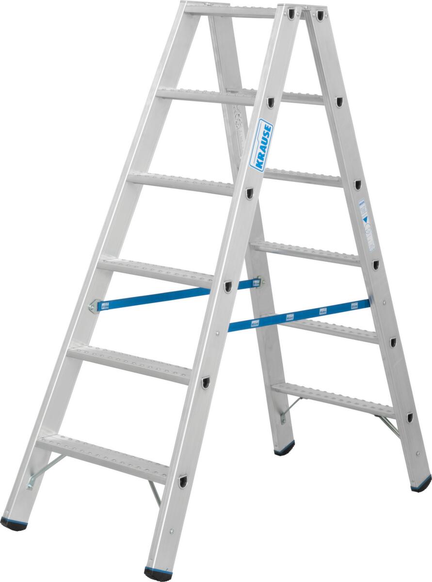 Krause Stufen-Doppelleiter STABILO® Professional, 2 x 6 Stufen mit R13-Belag Standard 2 ZOOM