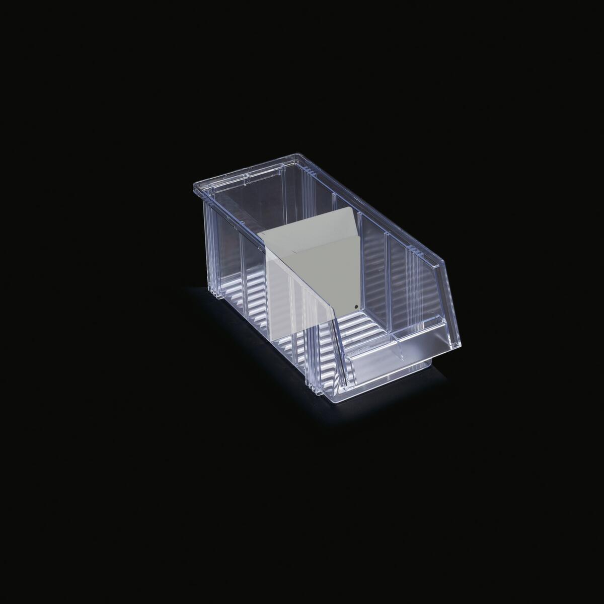 Treston Transparenter Sichtlagerkästen mit großer Eingrifföffnung, transparent, Tiefe 400 mm Standard 3 ZOOM