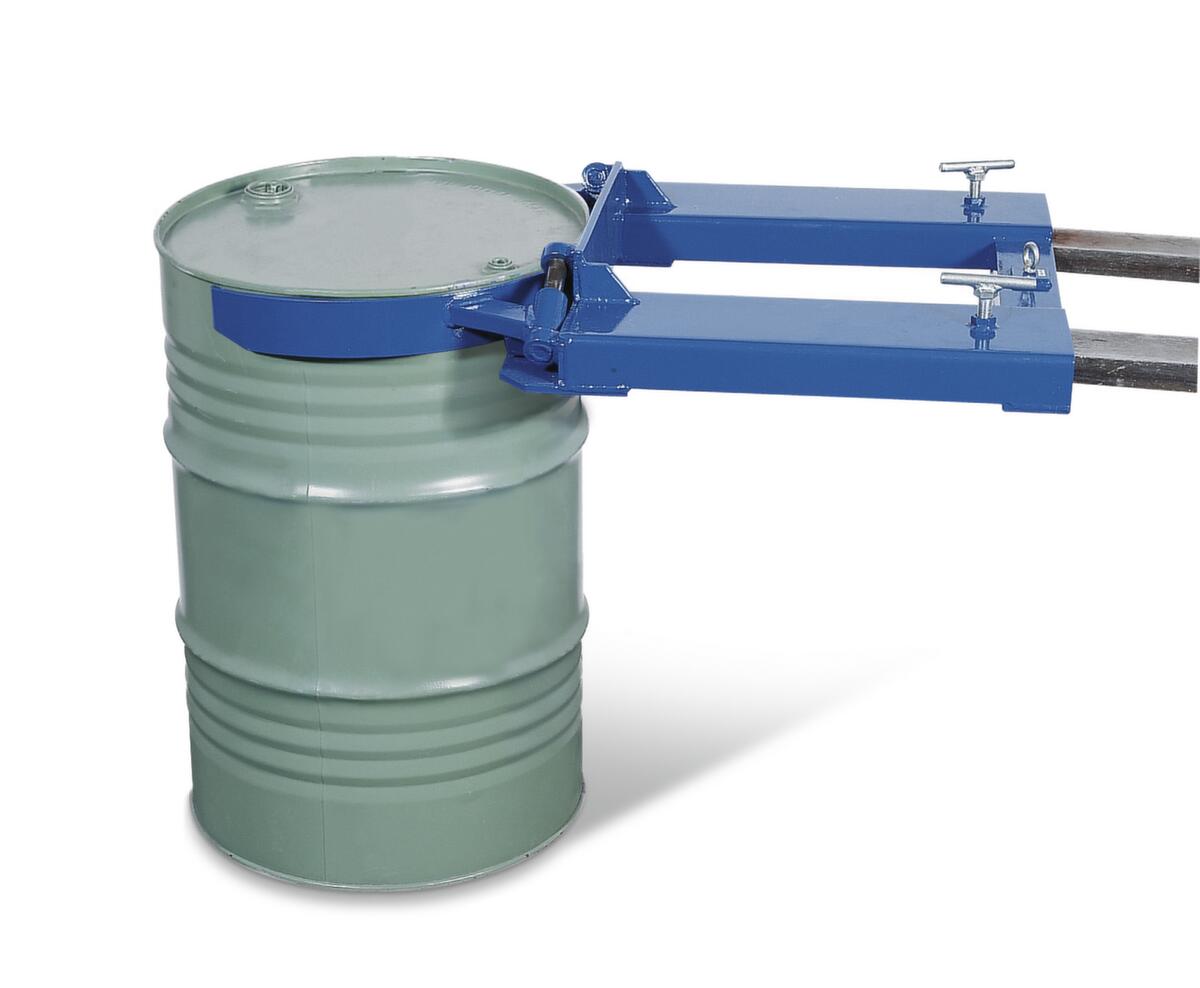 Fassgreifer für 200-Liter-Fässer für Sickenfässer, Aufnahme stehend Standard 1 ZOOM