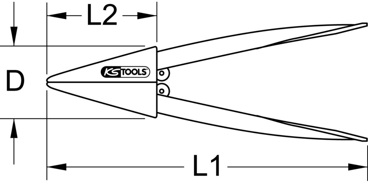 KS Tools Bleirohr-Aufweitzange Technische Zeichnung 1 ZOOM