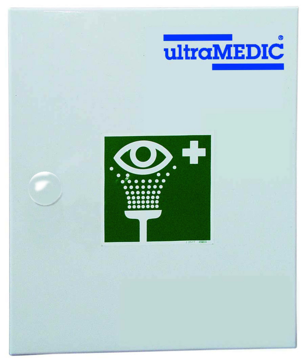 ultraMEDIC Augenschutz-Wandschrank ultraAQUA-SAFE, Augenspülflaschen, Augenklappe, Kompressen, Einmalhandschuhe, Vliesstofftücher Standard 2 ZOOM