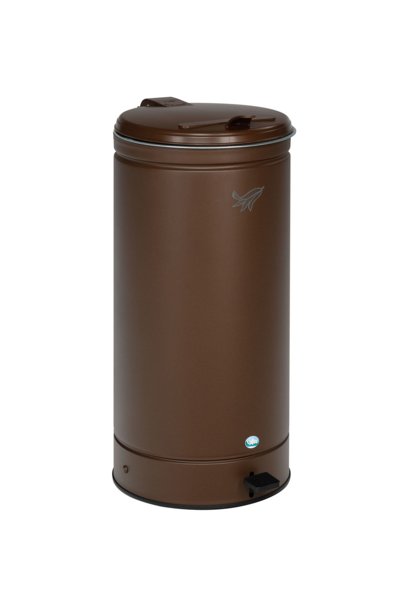 VAR Abfallbehälter GVA mit Fußpedal, 66 l, braun Standard 1 ZOOM