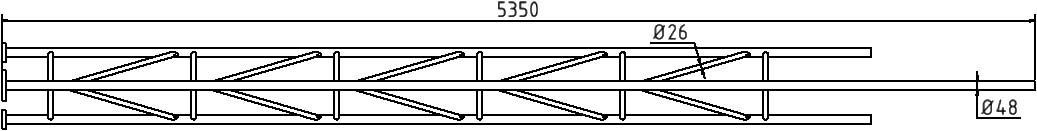 Schake Gitterrohrmast, Höhe 5350 mm Technische Zeichnung 1 ZOOM