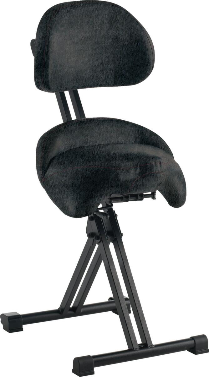 meychair Stehhilfe Futura Professional Comfort mit Rückenlehne, Sitzhöhe 590 - 730 mm, Sitz schwarz Standard 1 ZOOM