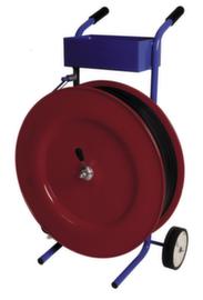 Fahrbares Abrollgerät für PP-Umreifungsband auf Großrolle