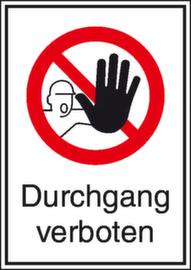Verbotsschild mit Text
