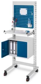 Kappes Steharbeitsplatz RasterPlan® mit Lochplatte und Hygieneausstattung