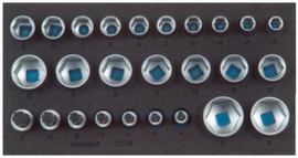 GEDORE 1500 CT1-19 Satz Steckschlüsseleinsätze 1/2"