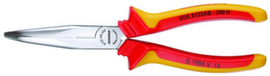 GEDORE VDE 8132 AB-200 H VDE-Flachrundzange mit Hüllenisolierung 200 mm