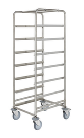 Kongamek Kommissionierwagen mit offenen Rahmen für Kunststoffkästen, Traglast 150 kg, 7 Etagen